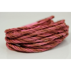 Papiergaren "Twee kleuren" 5 meter - oud roze (028)