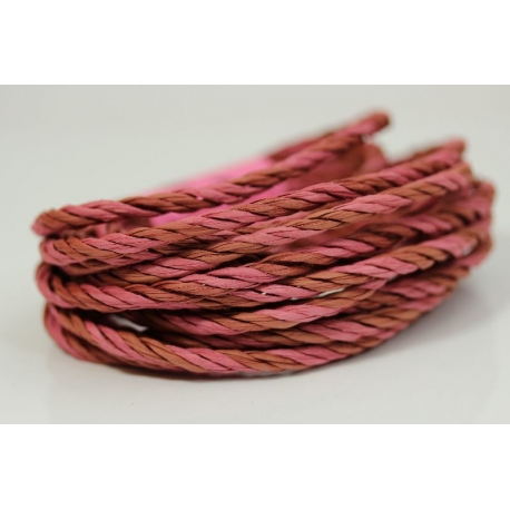 Papiergaren "Twee kleuren" 5 meter - oud roze (028)