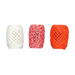 Papierkoord - set oranje/wit - 3x15 meter