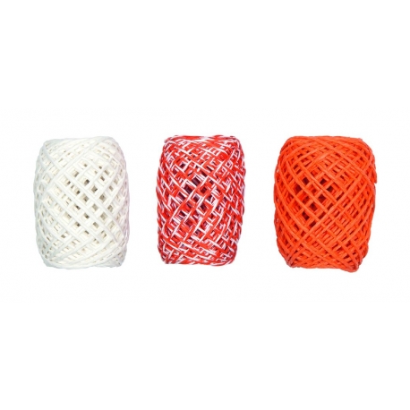 Papierkoord - set oranje/wit - 3x15 meter