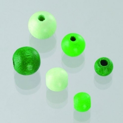 Houten kralen mix - groen