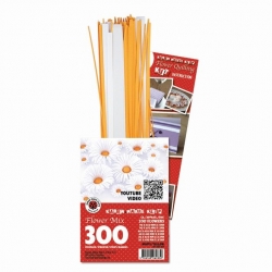 3D Bloemen Quilling pakket - luxe - wit/geel 