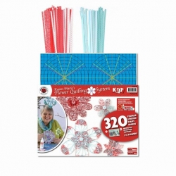 Bloemen Quilling pakket - Rood/Turquoise