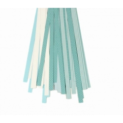 Filigraan papier turquoise/blauw/wit - 10 mm
