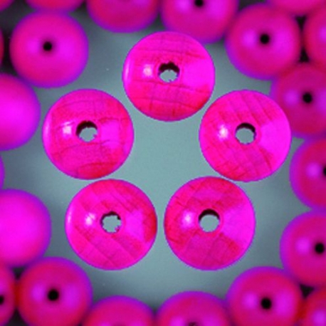 Houten kralen - roze 4 mm