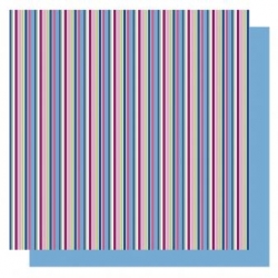 Origami papier 15x15 cm - dubbelzijdig strepen (blauw tinten)
