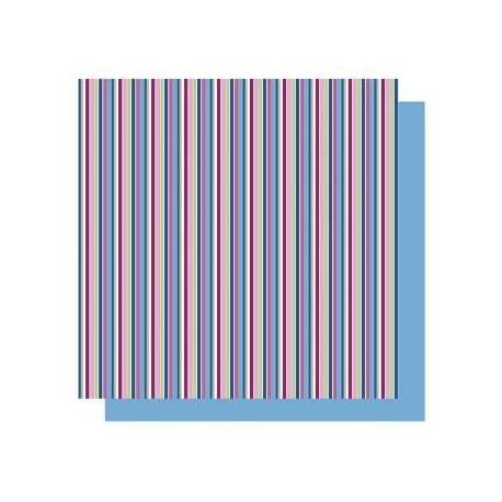Origami papier 15x15 cm - dubbelzijdig strepen (blauw tinten)