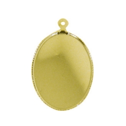 Ovale hanger 22 x 30 mm - Goud