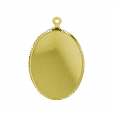 Ovale hanger 22 x 30 mm - Goud