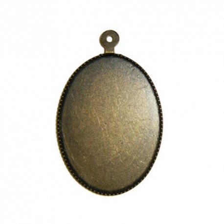 Ovale hanger 22 x 30 mm - Brons