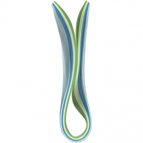 Quilling papier 5 mm - blauw, turquoise, groen, lime
