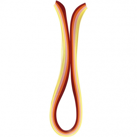 Quilling papier 5 mm - rood, roze, oranje, geel