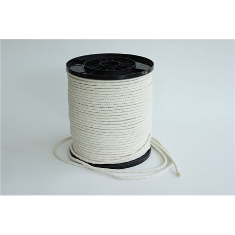 Gevlochten katoentouw - 6 mm - 1 meter