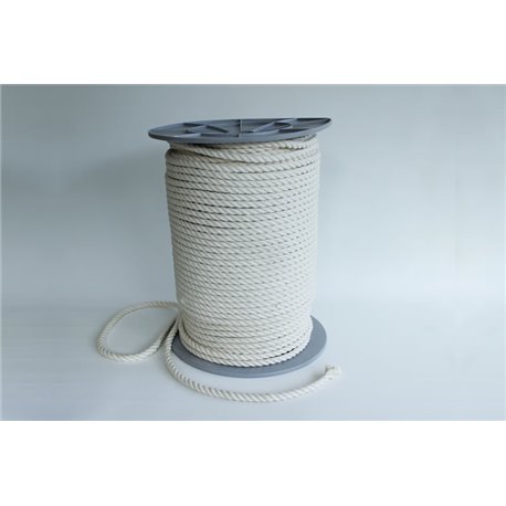 Geslagen katoentouw - 10 mm - 1 meter