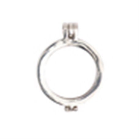 Frame voor geborduurde schijf voor ketting - zilver
