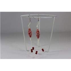 Oorbellen van papier - rood 2