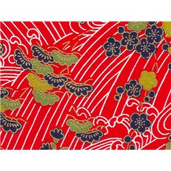 Washi papier motief bloemen en lijnen - JP0571