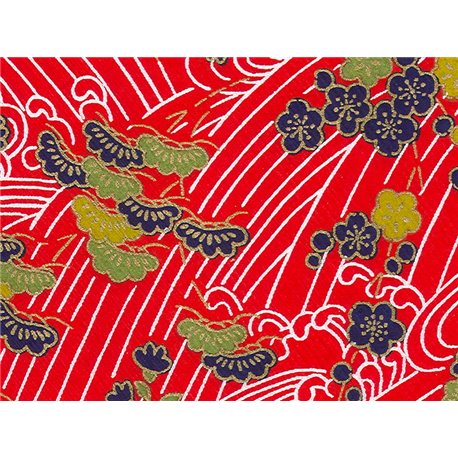 Washi papier motief bloemen en lijnen - JP0571