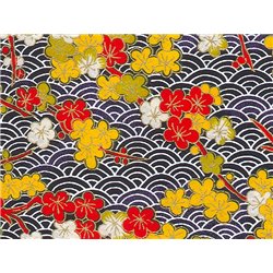 Washi papier motief bloemen en golven - JP0644