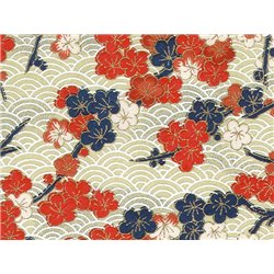 Washi papier motief bloemen en golven - JP0648