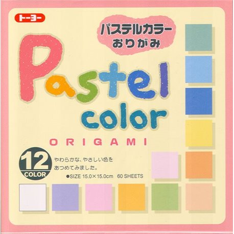 Origami papier 15x15 cm - pastelkleuren