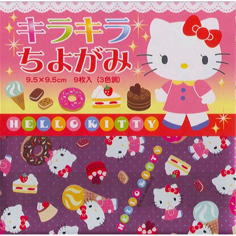 waarom Prooi Avondeten Origami papier 9,5x9,5 cm - Hello Kitty - Mus & Merel