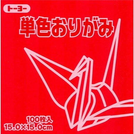 Eén kleur Origami 15x15 cm - Rood