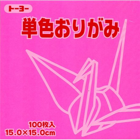 Eén kleur Origami 15x15 cm - Roze
