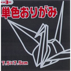 Eén kleur Origami 7,5x7,5 cm - Zwart