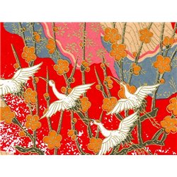Washi papier motief kraanvogels - JP0780