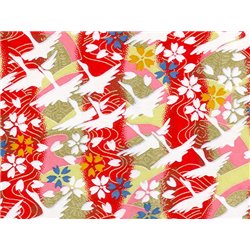 Washi papier motief kraanvogels en sakura bloemen - JP0821