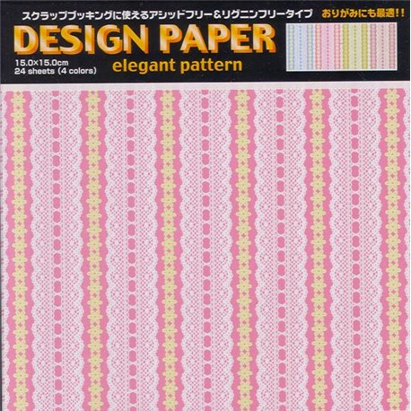 Origami papier 15x15 cm - elegant kant
