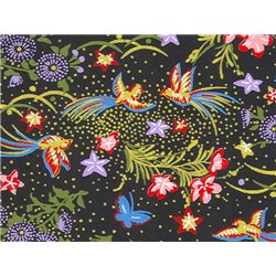Washi papier motief vogels, bloemen en vlinders - JP0845