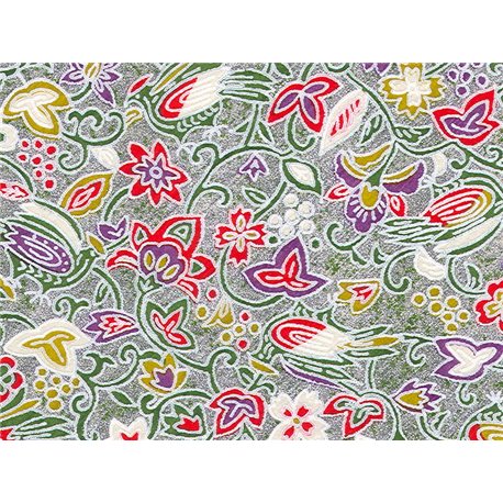 Washi papier motief vogels en bloemen - JP0850