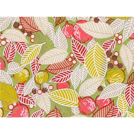 Washi papier motief bladeren en vruchten - JP0855