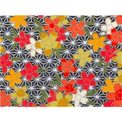 Washi papier motief bloemen en lijnen - JP0865