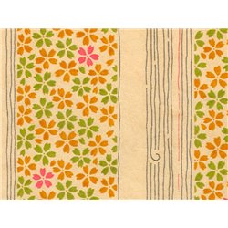 Washi papier motief bloemen en lijnen - JP0870