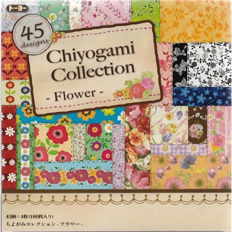 Origami papier 15x15 cm - Chiyogami collectie Bloemen