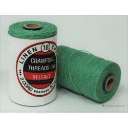 gewaxt linnen 18/2 - salie groen