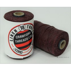 gewaxt linnen 18/2 - maroon