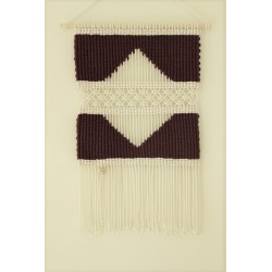 Macramé wandkleed driehoek rood