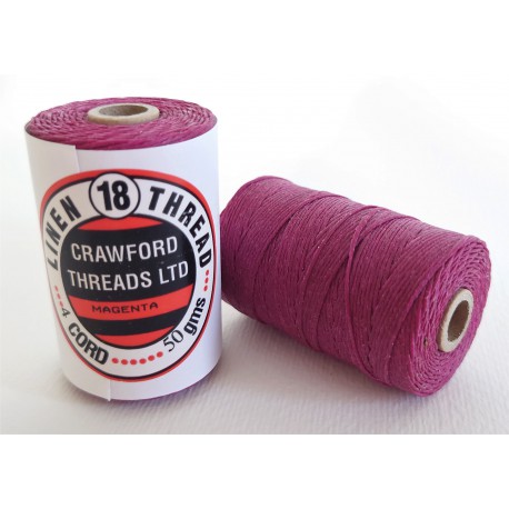 gewaxt linnen 18/4 - magenta