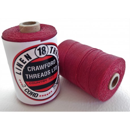 gewaxt linnen 18/2 - rood