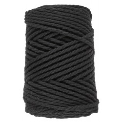 Macramé 8 - Zwart - 3 mm