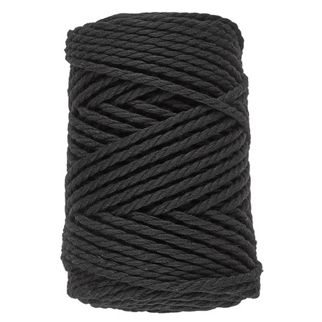 Macramé 8 - Zwart - 3 mm