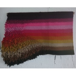 Weefwerk "Van Bruin via Rood naar Paars"