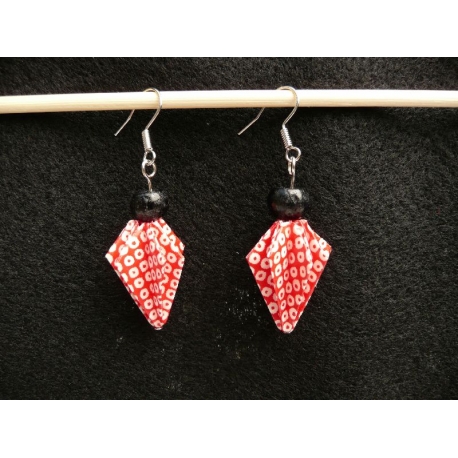 Oorbellen met Washi Origami kralen